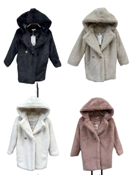 TLC Girls fur soft jacket coats with hood & pockets