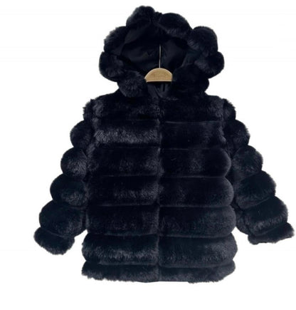 TLC Girls fur jacket coats with hood