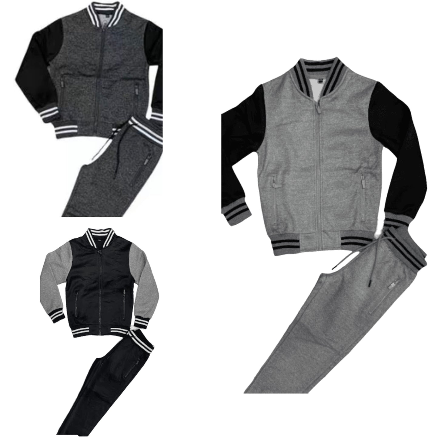 TLC Boys Tracksuit Set with Zip & Zipped pockets Fleece & Joggers Set Outfit Tracksuits Boy Warm Winter