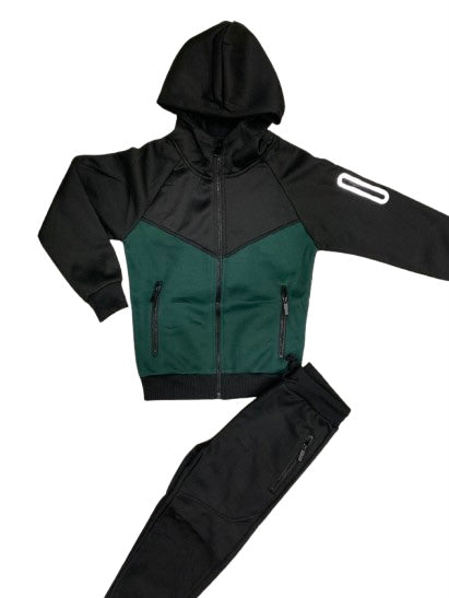 TLC Boys & Mens Hooded Tracksuit with  Zipped Pockets Colours Warm Winter Outfit Jogger Hoodie Set Fleece Lined Zip