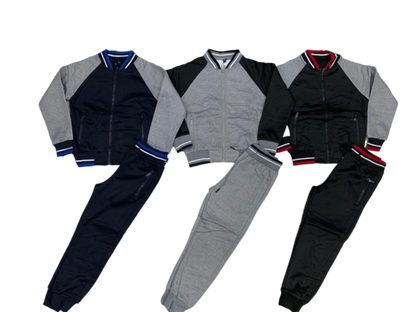 TLC Boys Zipped Tracksuit Set Coloured with Zipped pockets