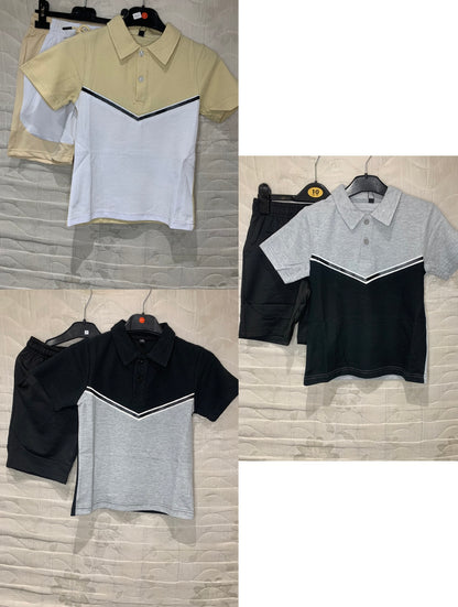 TLC Boys Polo Tshirt & Shorts Sets