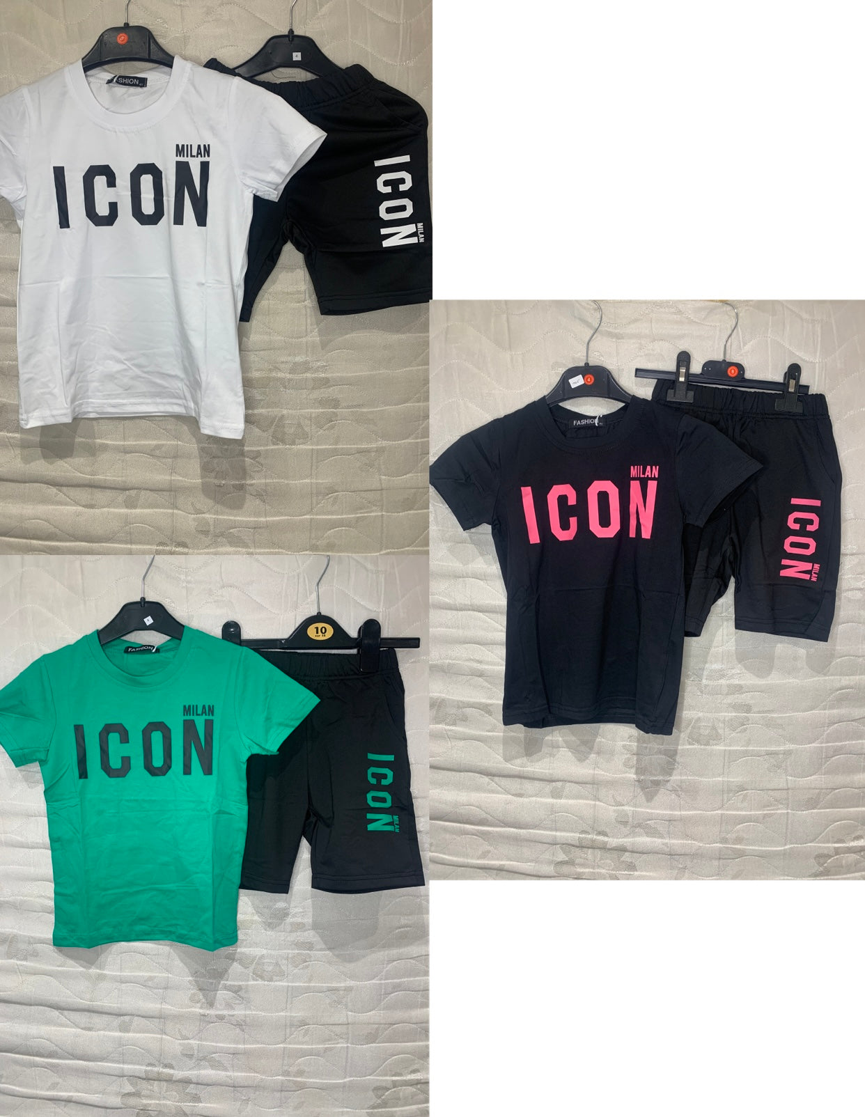 Unisex Boys Girls Tshirt & Shorts Sets Icn 2