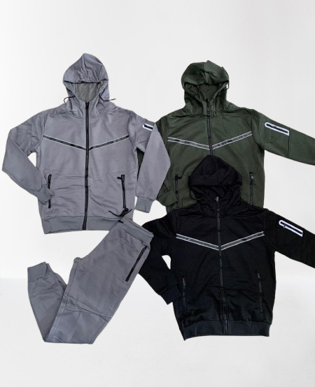 TLC Mens Tracksuit 9710 Hoodie & Joggers Sets With Zipped Pockets