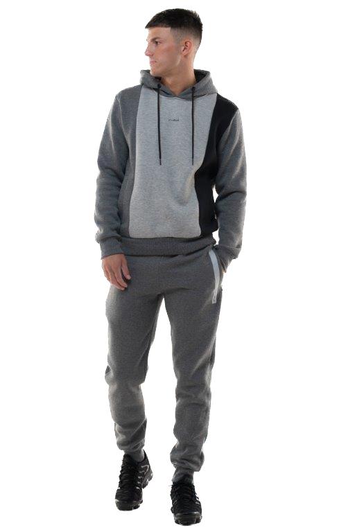 Mens Pullover Fleece Tracksuit Charcoal