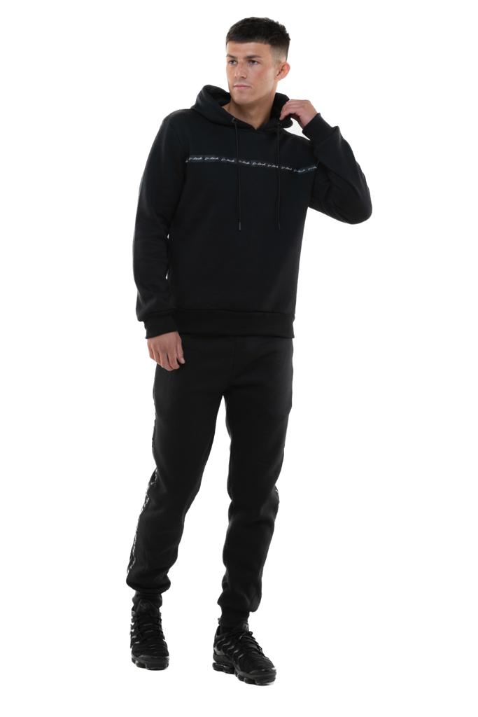 TLC Mens Pullover Fleece Tracksuit Set Black