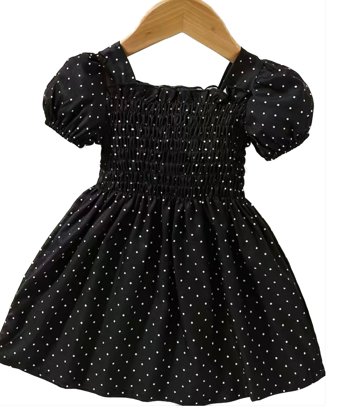 Baby Polka Dots Dress Black